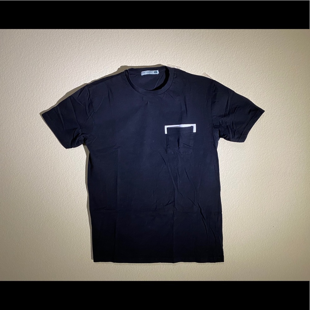 Navy&Navy Basic Collection Plain Black T-Shirt